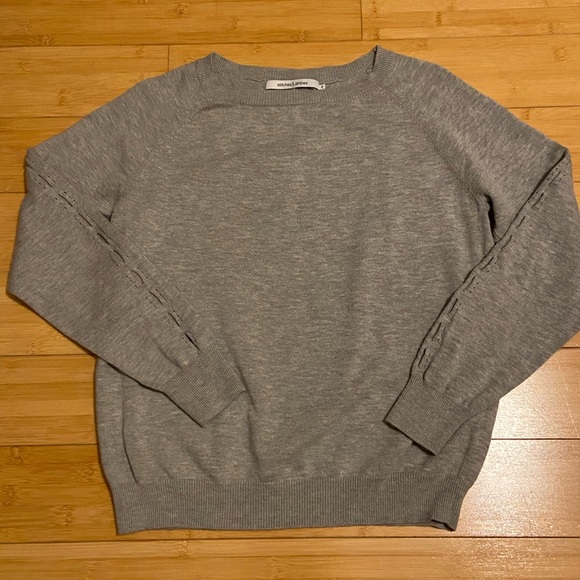 Stitches & Stripes Gray Crew Neck Sweater | Cutout Detail Size M Boutique - Picture 2 of 6